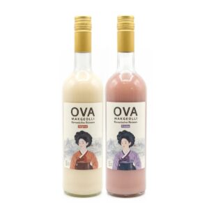 OVA Makgeolli Original und Traube, 2 Flaschen
