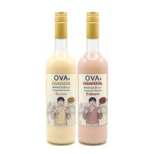 OVA & CHAMSOL Makgeolli Banane + Erdbeere Mix, 2 Flaschen